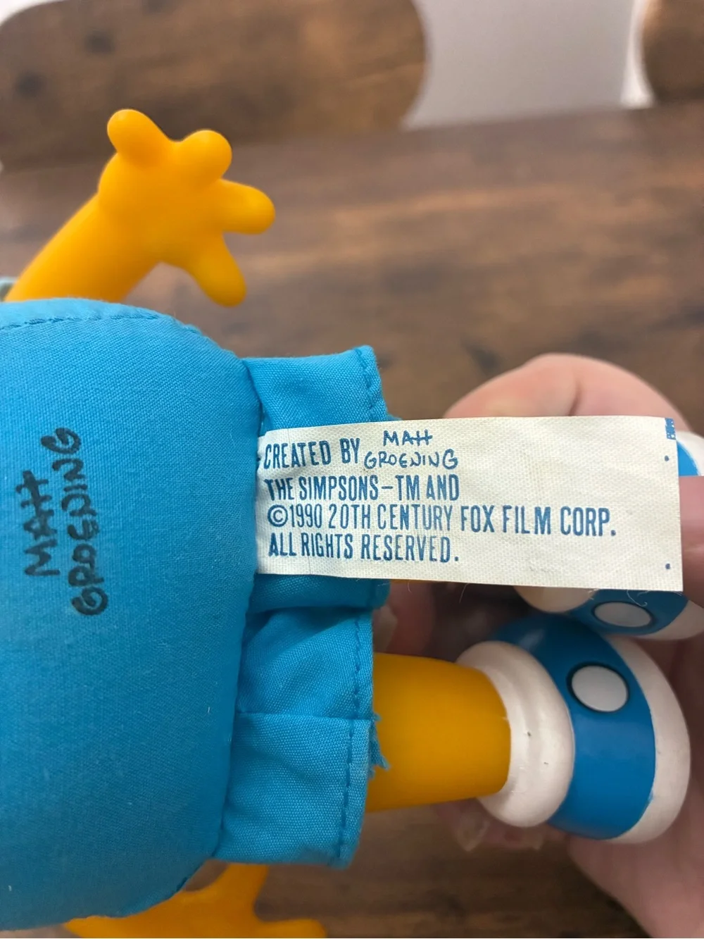 Vintage The Simpsons Bart Simpson Soft Plush Doll